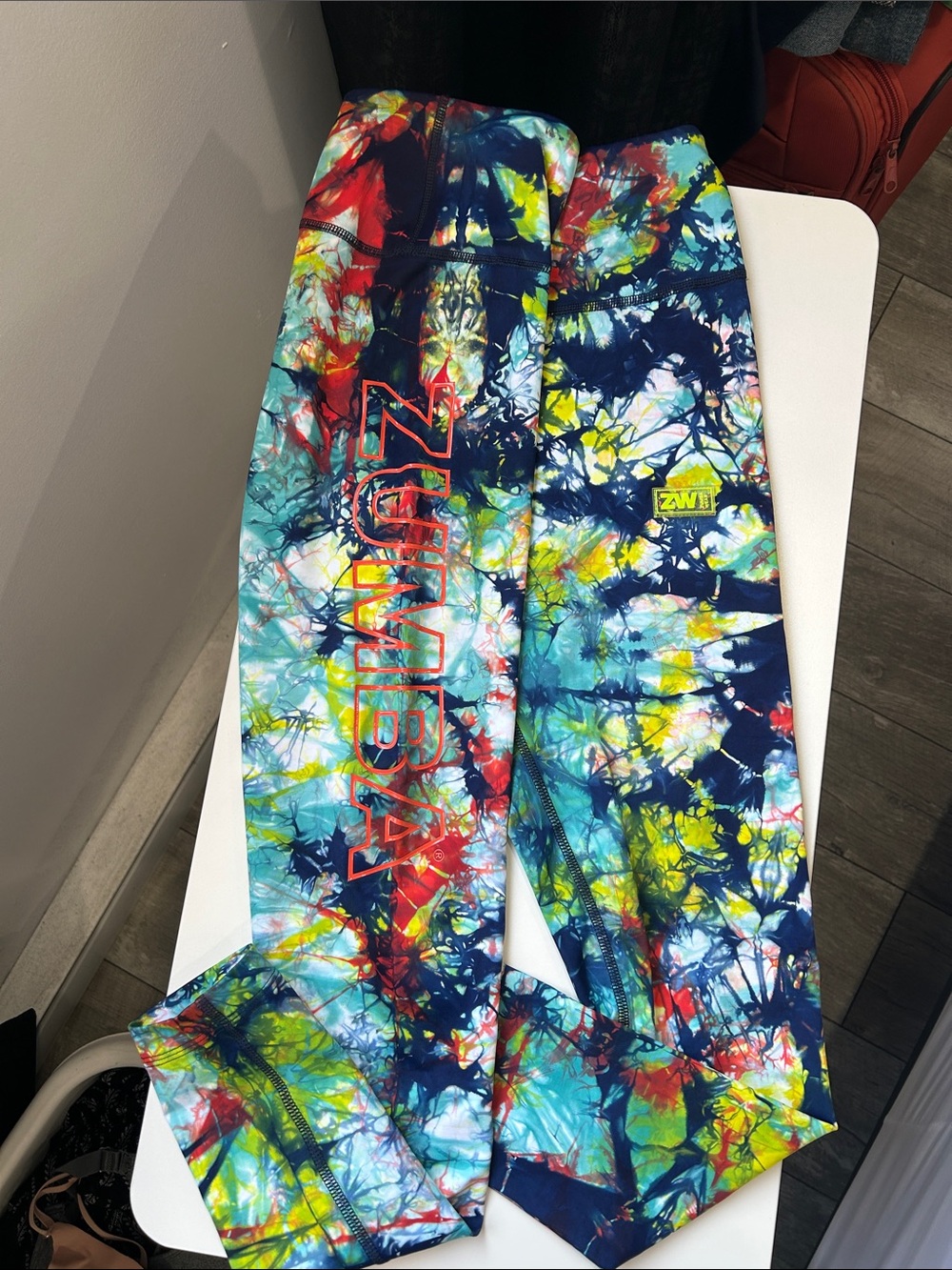 Zumba Fitness Tie-Dye Leggings - Blue, Yellow, Red, Green